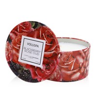 VOLUSPA 双烛芯装饰罐香薰蜡烛 - 黑莓玫瑰乌德琴 容量： 170g/6oz