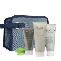 NATIO 男士活力套装（洁面乳100g+保湿乳霜100g+沐浴露210ml）