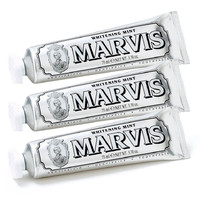 MARVIS 玛尔斯 银色白皙薄荷牙膏 85ml *3件