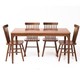 TIMI 天米 北美白橡木餐桌椅组合 (1.2米餐桌+4把实木温莎椅)