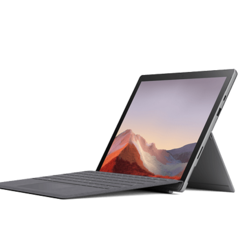 微软 Surface Pro 7 酷睿 i5/8GB/256GB/亮铂金（含典雅黑键盘盖）