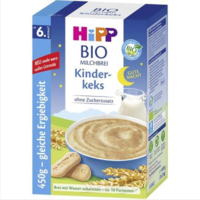 银联爆品日：HIPP 有机饼干牛奶燕麦晚安米粉 450g