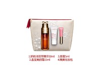 CLARINS/娇韵诗 双萃精华50ML+晶莹美颜霜15ML+唇膏5ML 套盒