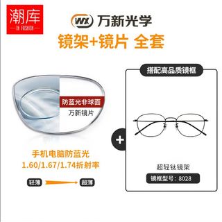 哈气防伪标1.60多屏防蓝光片+纯钛镜架任选（附赠原厂镜片包装）