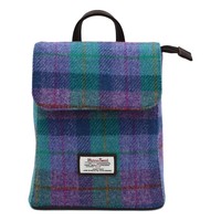 Harris Tweed 哈里斯Tummel系列绿色紫色格子迷你背包