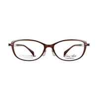 CHARMANT 夏蒙 _XL2086 WI_进口线钛系列_板材镜框+线钛镜腿_女士酒红色全框 眼镜架