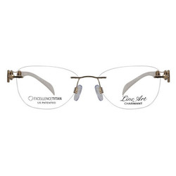CHARMANT 夏蒙 _XL2133 GP_进口线钛系列_线钛_女士金色无框 眼镜架