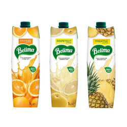 【微信支付、限工行卡】Belima 贝利玛果汁1L*5盒 三种口味