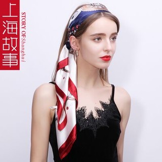 上海故事 女士四方形真丝围巾 90cm