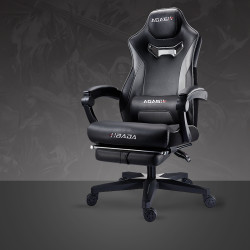 hbada黑白调hdjy002gmj电竞椅灰色带脚托