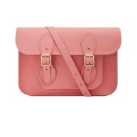 The Cambridge Satchel Company Satchel 磁扣哑光玫粉色斜挎包 - 11英寸