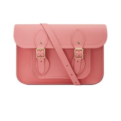 The Cambridge Satchel Company Satchel 磁扣哑光玫粉色斜挎包 11英寸