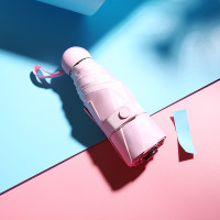 雨系 黑胶五折小伞 4色可选