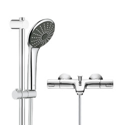 GROHE 高仪 27333000+34594000 恒温淋浴花洒套装，赠毛巾礼盒+刀具套装