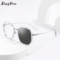 PLUS会员：JingPro 镜邦 1.60 防蓝光变色镜片 2片+超轻镜架多款(适合0-600度)