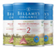 BELLAMY'S 贝拉米 新款有机婴幼儿配方奶粉 2段 900克*3罐
