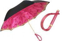 银联返现购：Pasotti 葩莎帝 黑色布面紫红色内里双层布面礼盒装雨伞