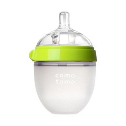 Comotomo 可么多么 防胀气宽口硅胶奶瓶 绿色 150ml