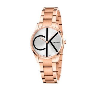 calvin klein 【自营】ck手表瑞士进口女时光记忆系列黑白玫瑰手表