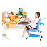 京东PLUS会员：美好童年  T212SM338 实木儿童学习桌椅套装