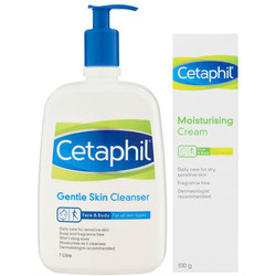 Cetaphil 丝塔芙 温和洁面乳 1L+保湿润肤霜 100g