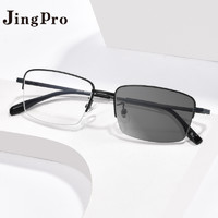 JingPro 镜邦 日本进口1.56极速感光变色镜片+18009超轻合金/钛架/TR镜架(适合0-600度)