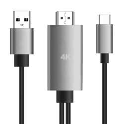 雷瑞科 4K手机连接电视投影仪同屏线 type-c转HDMI