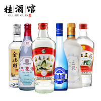 桂林三花 米香型白酒三花酒 桂林三花+湘山+义江+穿山岩+漓江+金德盛 6瓶组合装