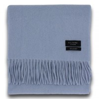  Kiltane 羊绒蓝纯色高级羊绒围巾