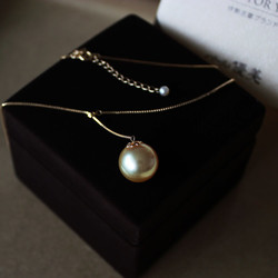 PearlYuumi 優美珍珠 南洋金珍珠项链 13mm 45厘米 长度可调节 K18黄金