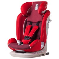kiwy宝宝汽车儿童安全座椅isofix硬接口 适合约9个月-12岁 艾莉 至尊红