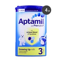 Aptamil英国爱他美 婴幼儿童3段奶粉 900g*4罐