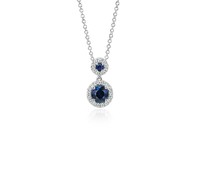 Blue Nile 女士蓝宝石钻石项链 59567