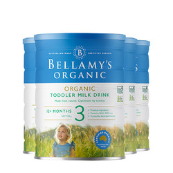 澳洲 Bellamy's贝拉米3段有机奶粉 900g 4罐